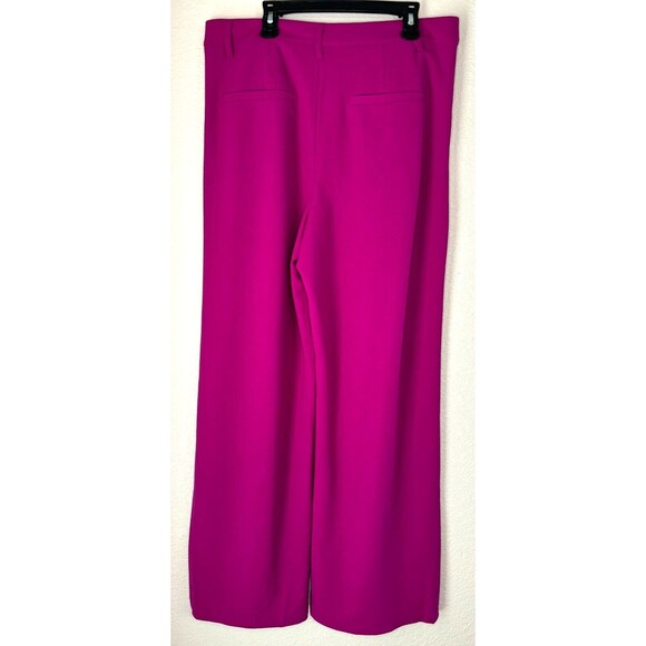 Happily Grey Women's SIZE 9 Wide Leg Trouser Pants Flair Slit Bottom Purple Pink - Picture 4 of 8